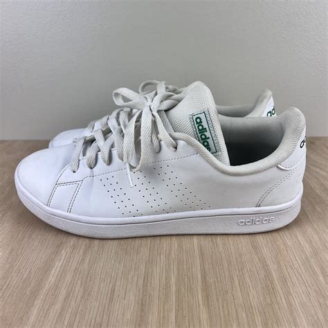 Mens Adidas Advantage Base Tennis Whitegreen Sneake Gem