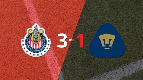 Pumas Unam Se Fue Goleado 3 1 En Su Visita A Chivas Infobae