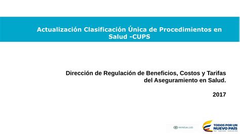 Pdf Actualizaci N Clasificaci N Nica De Procedimientos En Pdf