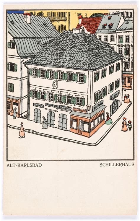 Postkarte Der Wiener Werkst Tte Nr Alt Karlsbad Schiller Haus