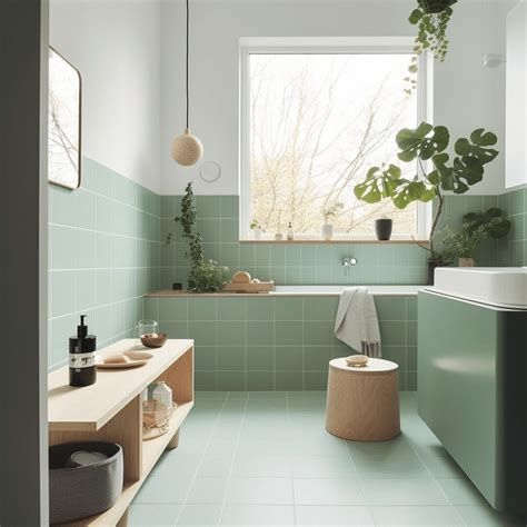 Pingl Sur Bathroom Reno Salle De Bain Verte Salle De Bains Vert D