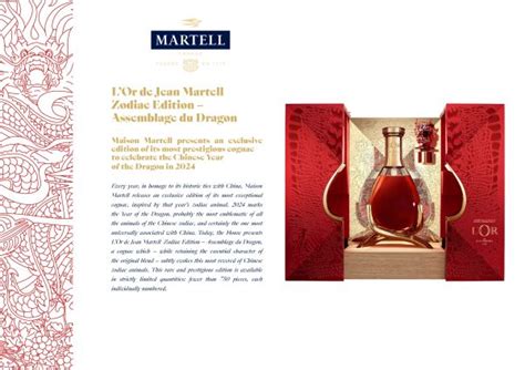 LOr De Jean Martell Zodiac Edition Assemblage Du Dragon Martell