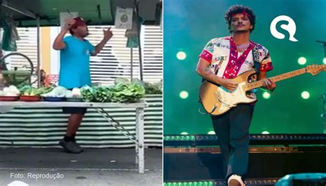 Feirante Viraliza Ao Fazer Par Dia De Musica Do Bruno Mars Para Vender