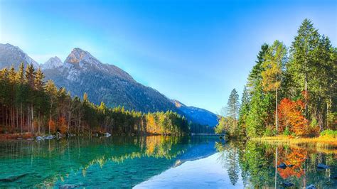 Sfondi Paesaggio Acqua Fiume Alberi Montagne Foresta Autunno