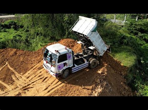 Amazing Techniques Skills Dozer Pushing And 5 TON Truck Load Of Soil