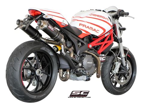 Sc Project Dubbele Gp Carbon Slip On Einddemper Met E Keur Ducati