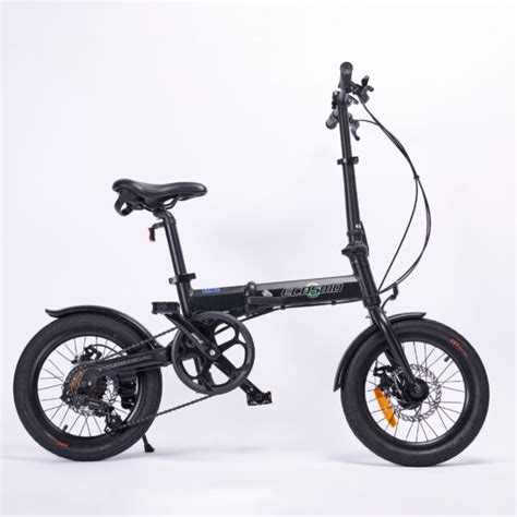 Ecosmo 16 Alloy Folding Commuter Electric Bike Black