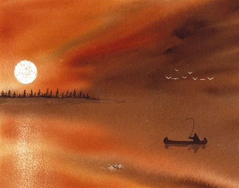 Moonlit Boat Painting