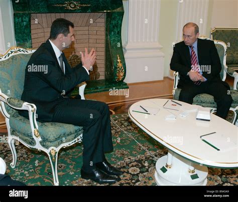 Syrian President Bashar Al Assad And Russian President Vladimir Putin