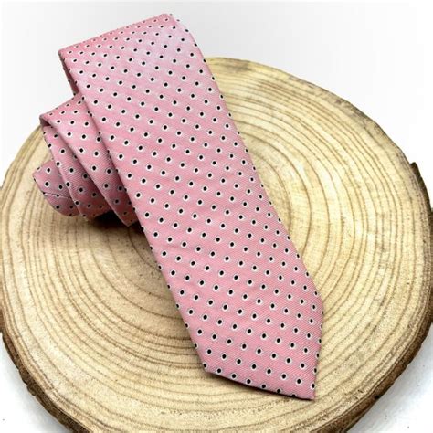 Corbata Rosa Con Topos Negros Mr Pajarita