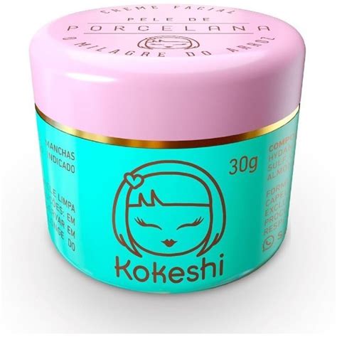 Creme Hidratante Facial Pele De Porcelana Kokeshi Rosa Mosqueta E