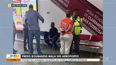 JMTV 1ª Edição Homem é preso roubando mala em aeroporto de São Luís