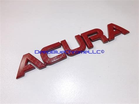 Acura Rsx Type S Red Carbon Fiber Emblem Tl Tsx Rl Badge Oem Etsy