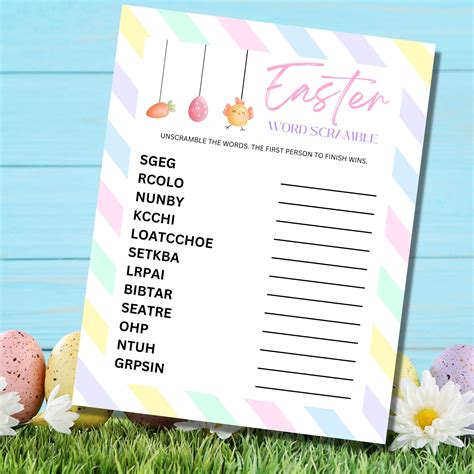 Printable EASTER Game, Easter Kids Game and Activity, Adult Games