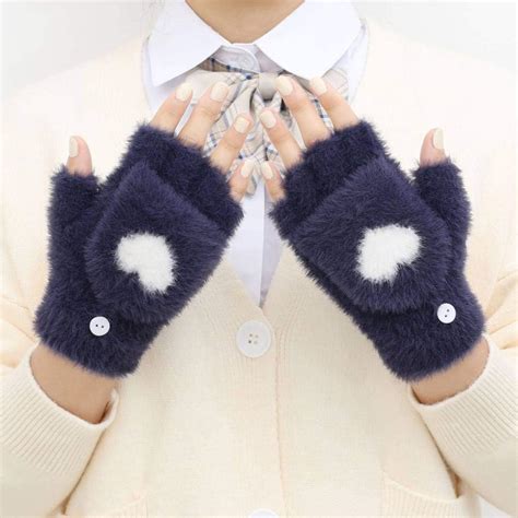 Fingerless Gloves For Womencute Thick Women Fingerless Mittens Winter