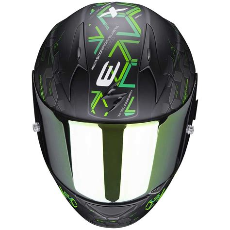 Casque de moto intégral Scorpion EXO 390 CUBE noir mat vert Vente en