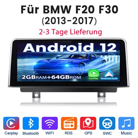 10 25and Carplay Android 12 Autoradio Gps Navi Bmw F30 F31 F34 F32 F33