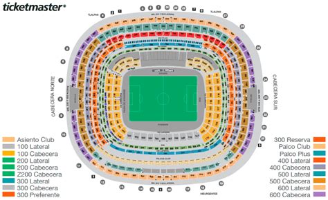 Estadio Azteca Seating Chart Elcho Table Images And Photos Finder