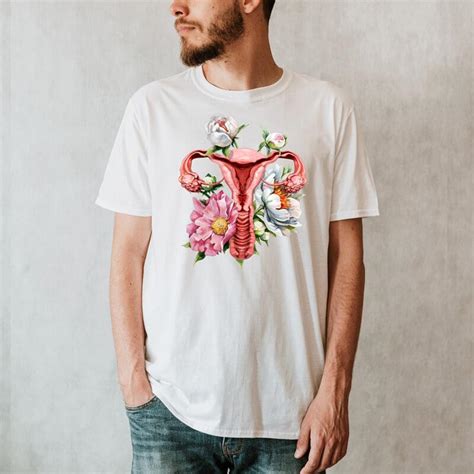 Uterus Anatomy T Shirt Floral Codex Anatomicus