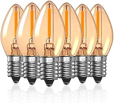 Century Light 1W E14 LED Filament Candelabra Bulbs Amber Glass T22