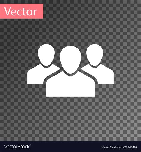 White users group icon isolated on transparent Vector Image