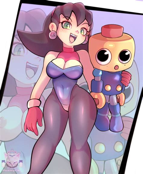 Rule 34 Boob Window Breasts Cleavage Cosmicpussycat Female Gloves Leotard Mega Man Mega Man