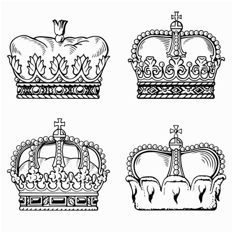 premium vector crowns