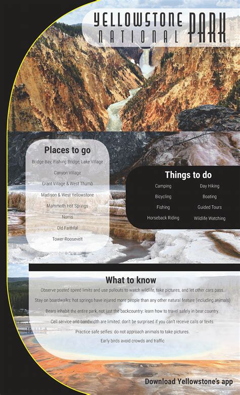 Brochure Idea for Yellowstone National Park on Behance