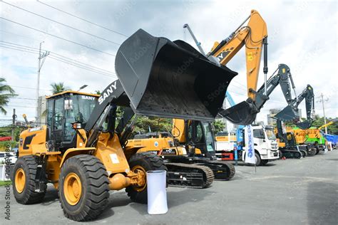 Sany Sw K Wheel Loader At Philconstruct In Pasay Philippines Stock