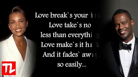 Vanessa Williams And Brian Mcknight Love Is Lyrics Video Hd 🎵 Youtube