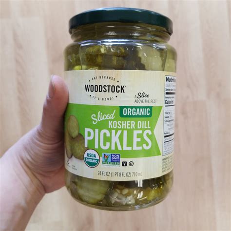 Organic Dill Pickle Slices Woodstock 24 Oz Bountiful Beloit