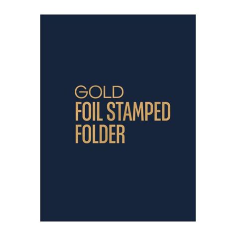 Customized Blue Foil Stamped Presentation Folders With Logo Designsnprint