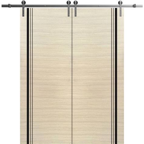 Sturdy Double Barn Door 72 X 84 Inches With Planum 0011 Natural