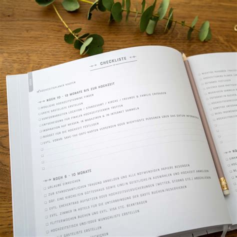 Hochzeitsplaner mit Checklisten und Zeitplan Hardcover weiß EINE DER GUTEN