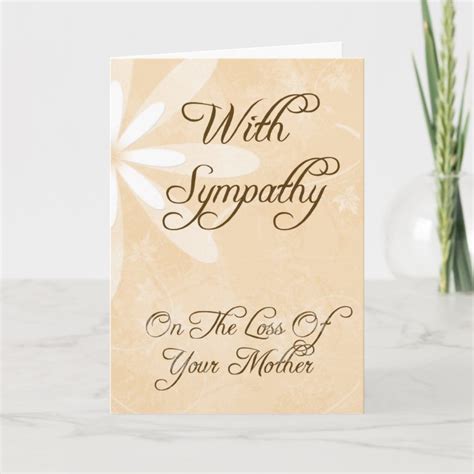 Sympathy Card For Loss Of Mother Zazzle Ca