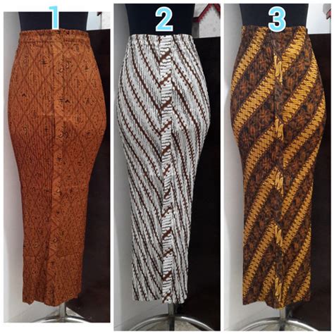 Jual Rok Plisket Batik Bawahan Kebaya Rok Batik Jumbo Banyak Motif