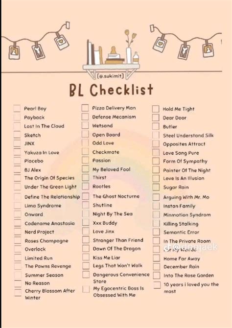 Bl checklist | Manga to read, Drama ideas, Anime suggestions