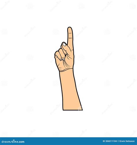 Pointing Hand Gesture With Index Finger Vector Illustration Gerakan