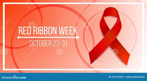 Red Ribbon Week Concept Stock Vector Illustration Of Medical 227747621