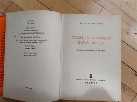 Fridrih Niče Nietzsche Tako je govorio Zaratustra Kupindo 71326401