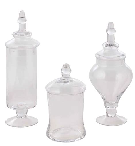 Events And Crafts Apothecary Jar Set Candy Buffet Containers Jar