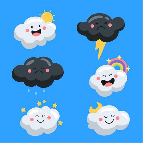 Free Vector Cartoon Clouds Collection