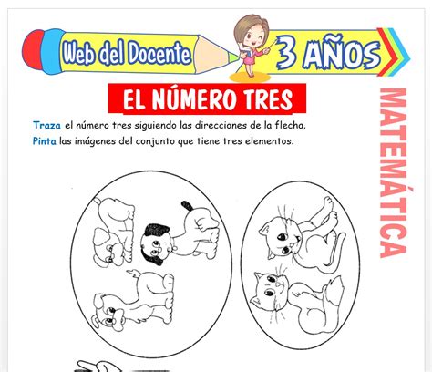 Actividades Del Número 3 Para Niños De 3 AÑos Web Del Docente