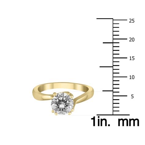 Ags Certified 1 Carat Diamond Solitaire Engagement Ring In 14k Yellow Gold J K Color I2 I3