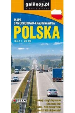 Polska Mapa samochodowo krajoznawcza 1 650 000 outlet książka