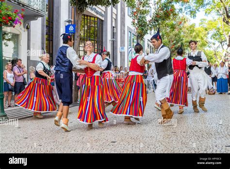 Bailes Folclóricos de Madeira Funchal Madeira Portugal Fotografía de