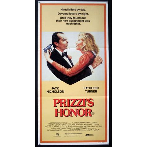 L Honneur Des Prizzi 13 X 30 Affiche Originale Australienne