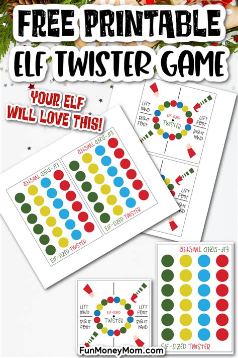 Elf On The Shelf Twister Free Printable Fun Money Mom