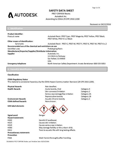 Printable Safety Data Sheet Cover Page Free Printable Templates