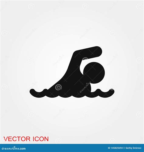 Symbole De Natation De Signe De Vecteur D Ic Ne Pour La Conception